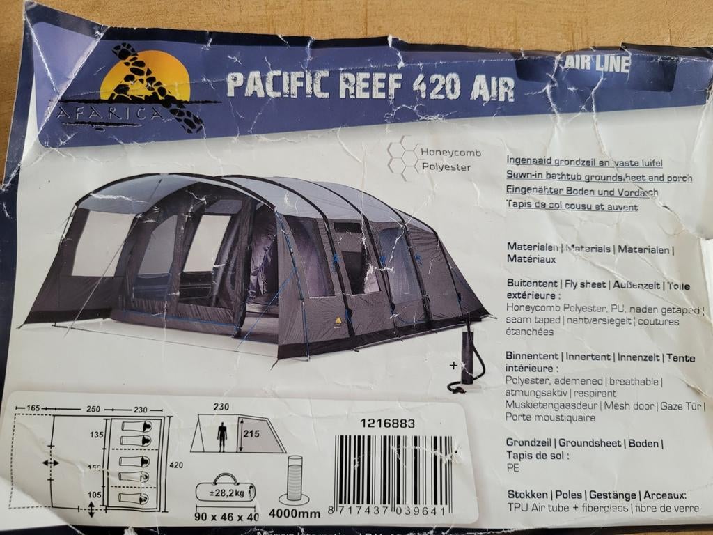 Opblaasbare tent safarica 5 persoons, Ophalen