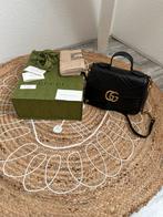 Gucci GG Marmont Top Handle Medium Zwart, Ophalen, Gebruikt, Zwart, Handtas