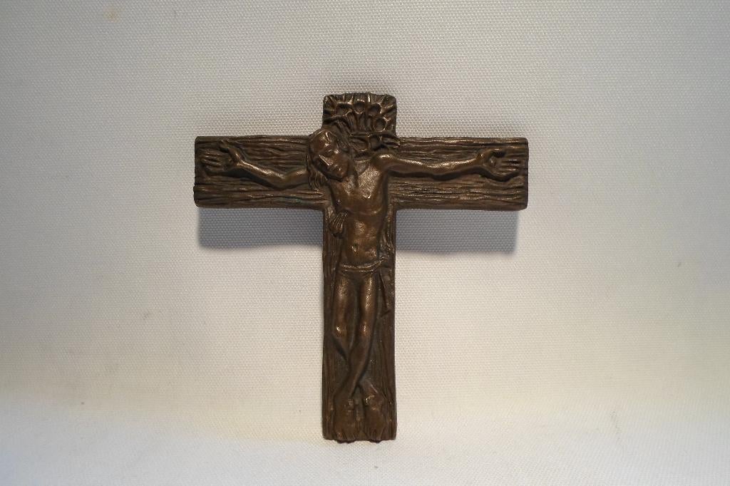 Kruisbeeld Brons, Antiek en Kunst, Antiek | Religie, Ophalen of Verzenden