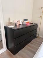 Malm ladekast zwart eikenhout, Huis en Inrichting, Kasten | Ladekasten, Ophalen, 150 tot 200 cm, Eikenhout, Zo goed als nieuw