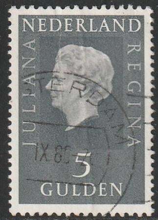 Nederland 1969 957b Juliana 5g, Gest Amsterdam, Postzegels en Munten, Postzegels | Nederland, Ophalen of Verzenden, Na 1940, Gestempeld