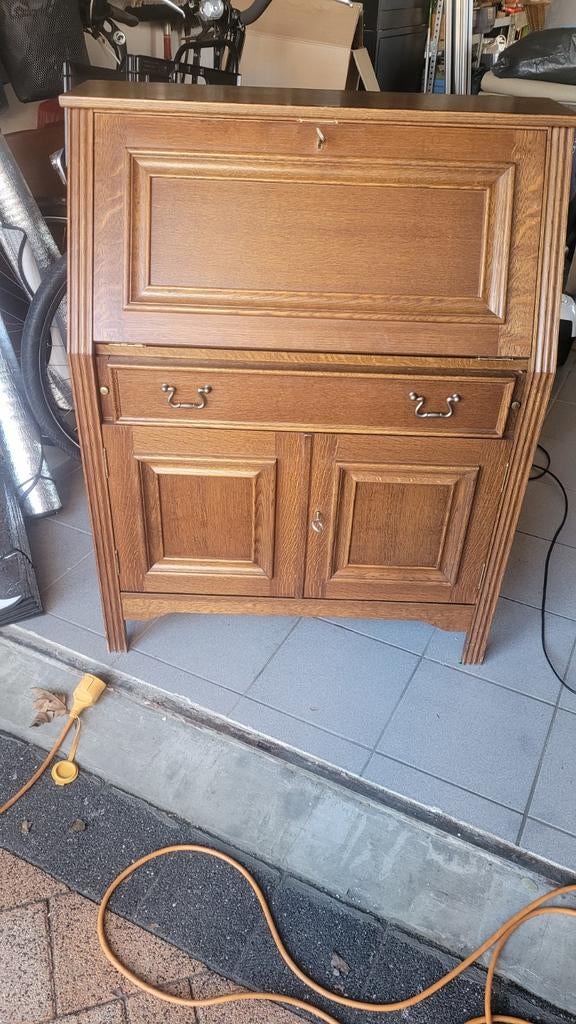 Vintage secretaire bureau, Huis en Inrichting, Ophalen, Met deur(en), Vintage, 50 tot 100 cm
