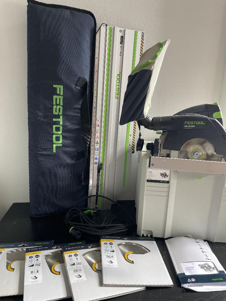 Festool HK 55 EBQ-Plus full options - FSK 420 & zaagbladen., Doe-het-zelf en Verbouw, Ophalen, Invalzaag, Zo goed als nieuw, 30 tot 70 mm