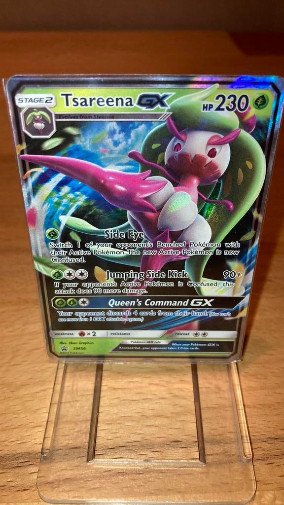 Pokemon Tsareena Gx Sm promo 56 Sun&Moon 5,00 euro, Ophalen of Verzenden, Zo goed als nieuw