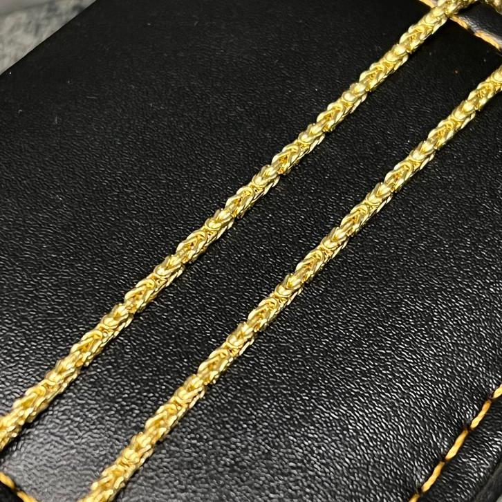 14k gouden koningsketting prachtige ketting schakel, Sieraden, Tassen en Uiterlijk, Kettingen, Nieuw, Goud, Ophalen of Verzenden