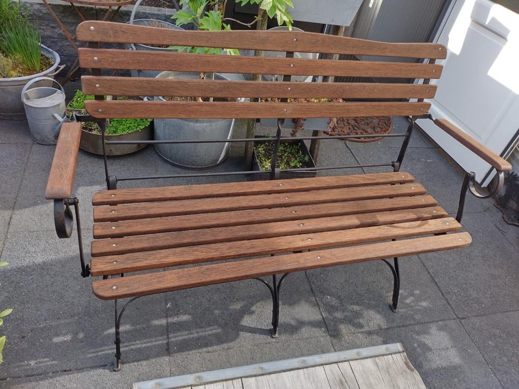 Schitterende tuinbank inklapbaar, Ophalen of Verzenden, Zo goed als nieuw, Hout