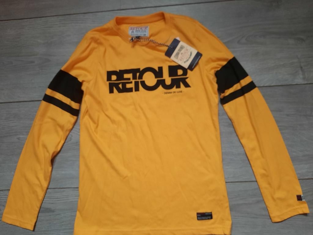 Retour shirt longsleeve geel maat 146 / 152, Kinderen en Baby's, Kinderkleding | Maat 146, Nieuw, Ophalen of Verzenden, Retour Jeans
