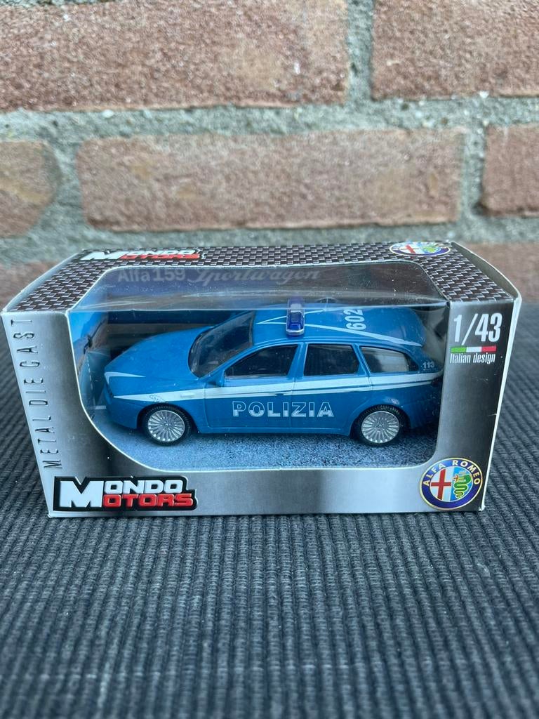 1:43 Alfa Romeo 159 SW polizia …….. 10,-, Hobby en Vrije tijd, Modelauto's | 1:43, Ophalen of Verzenden, Nieuw, Auto, Overige merken