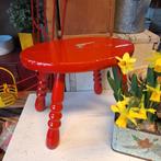 Rood brocante krukje / opstapje, Ophalen of Verzenden, Gebruikt, Hout