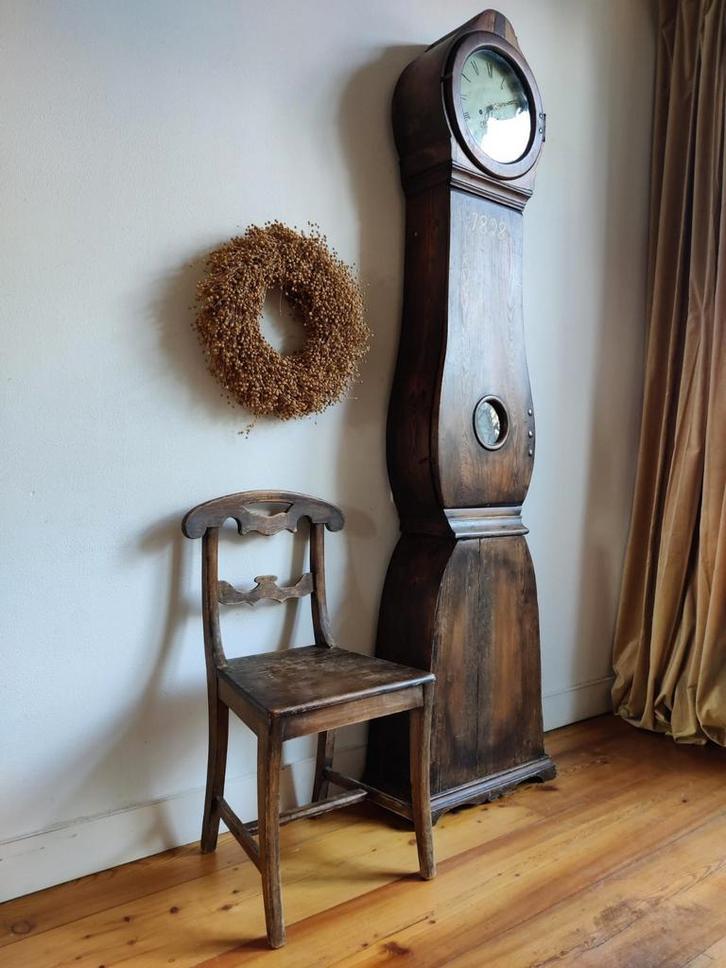 Antiek Zweedse Mora klok (1828)., Antiek en Kunst, Antiek | Klokken, Ophalen