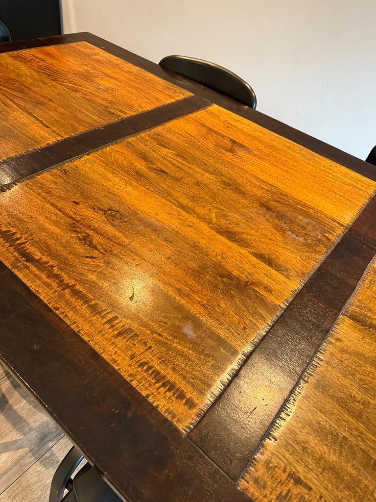 Koloniale eettafel, Huis en Inrichting, Tafels | Eettafels, Ophalen, Gebruikt, 100 tot 150 cm, 200 cm of meer