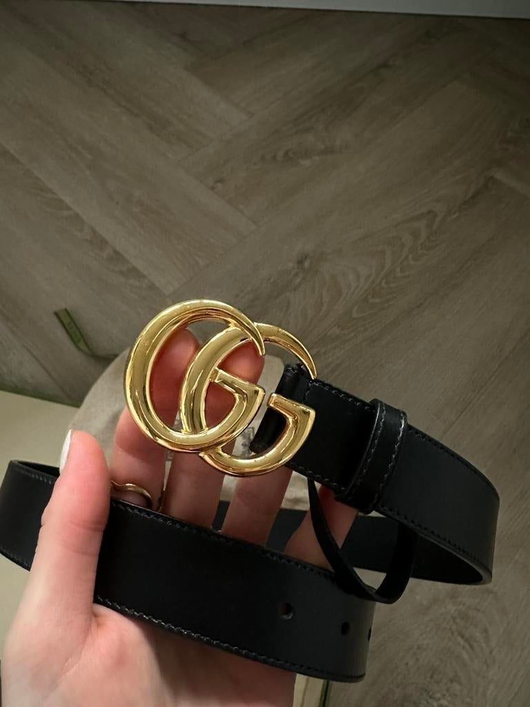 Gucci riem goud, Ophalen, Zo goed als nieuw, Zwart, 100 cm of meer