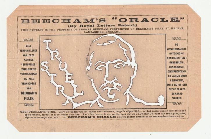 Troelstra Beecham's Oracle brandprentje Zeldzaam, Verzamelen, Merken en Reclamevoorwerpen, Gebruikt, Overige typen, Verzenden