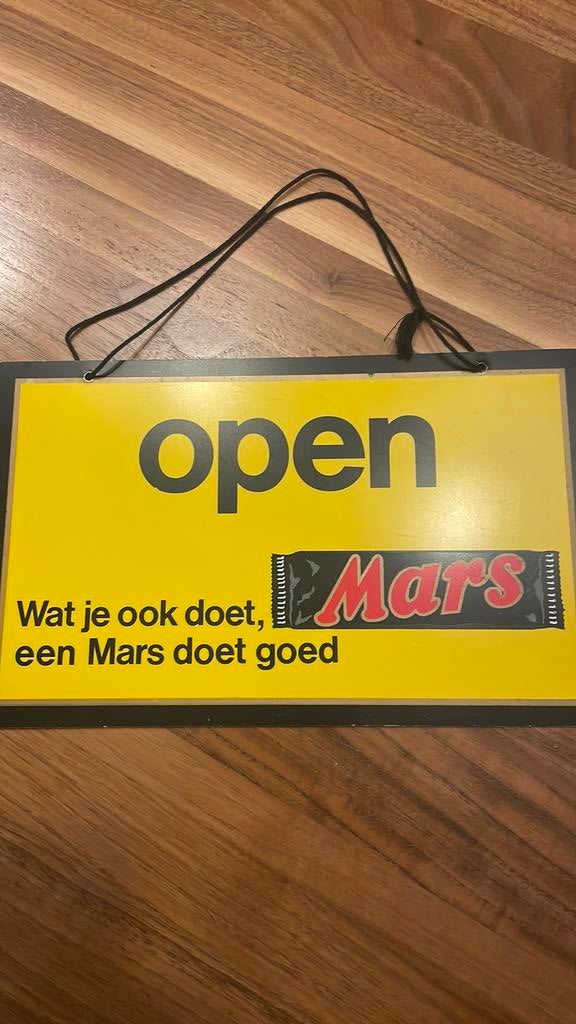 Mars  reclamebordje, Verzamelen, Merken en Reclamevoorwerpen, Ophalen of Verzenden, Zo goed als nieuw, Reclamebord