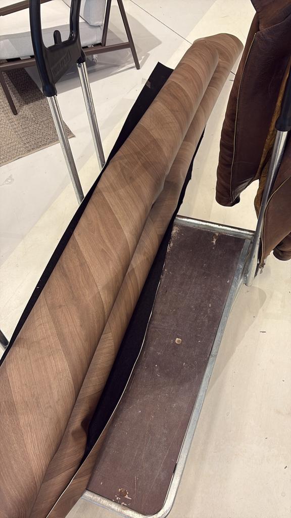 Vinyl vloer Toulouse houtlook 4x3+ meter, Ophalen, Bruin, Nieuw, Vinyl