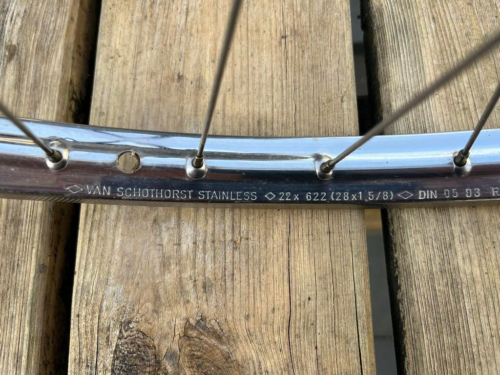 22x622 RVS Voorwiel - Van Schothorst Stainless, Wiel, Gebruikt, Staal, Ophalen of Verzenden