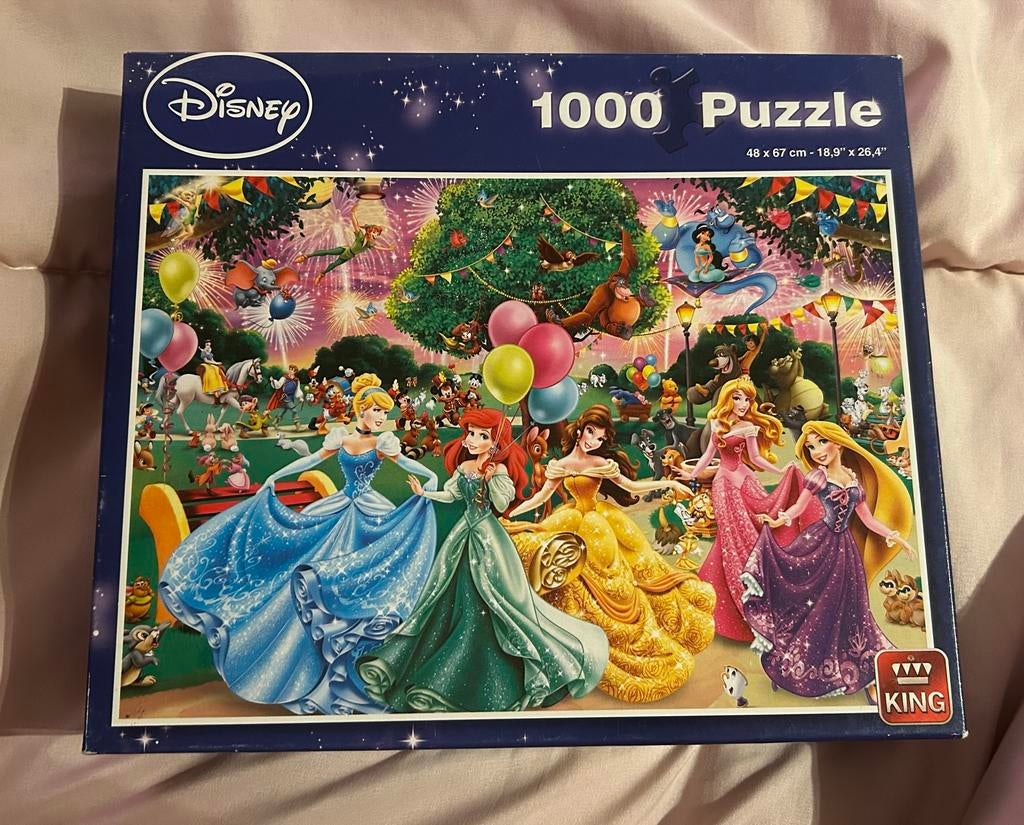 Disney Prinsessen Puzzel 1000 Stukjes - KING, Ophalen of Verzenden, Meer dan 50 stukjes, Zo goed als nieuw, 6 jaar of ouder