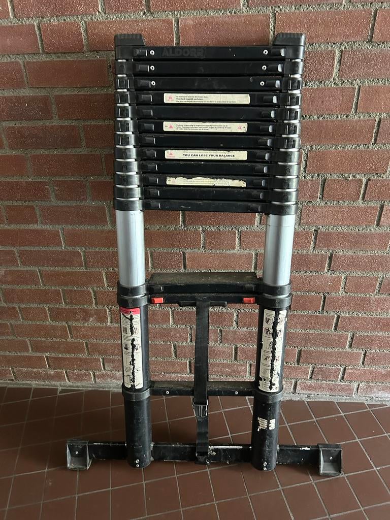 Telescopische ladder Aldorr, Ophalen, Gebruikt, Ladder, Opvouwbaar of Inschuifbaar