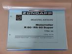 Zundapp Motorroller R50 / RS 50 Super  Onderdelen catalogus, Ophalen of Verzenden, Zo goed als nieuw