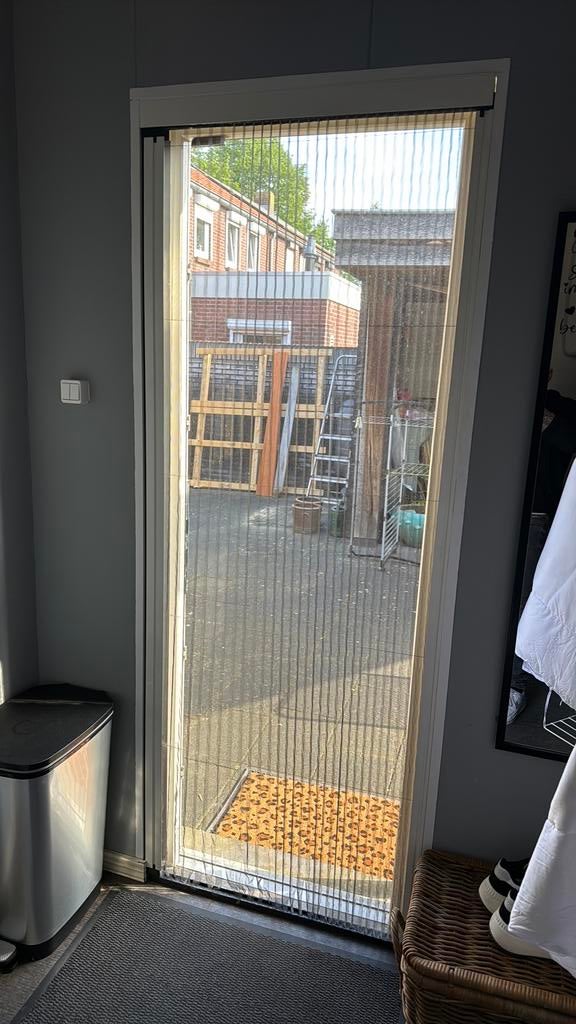 Keje plisse hordeur, Doe-het-zelf en Verbouw, Deuren en Horren, Gebruikt, 80 tot 100 cm, W, Hordeur