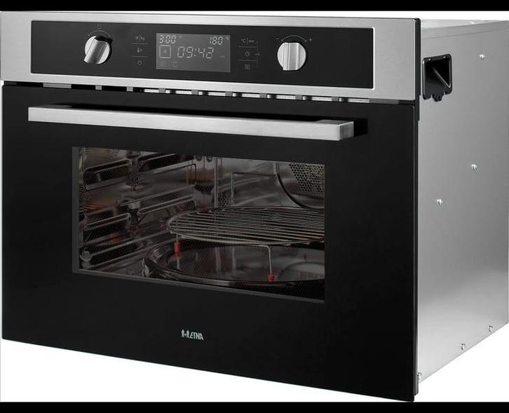 Combi magnetron Etna CM444RVS NIEUW IN DOOS, Witgoed en Apparatuur, Magnetrons, Nieuw, Inbouw, Combimagnetron, 45 tot 60 cm, Grill