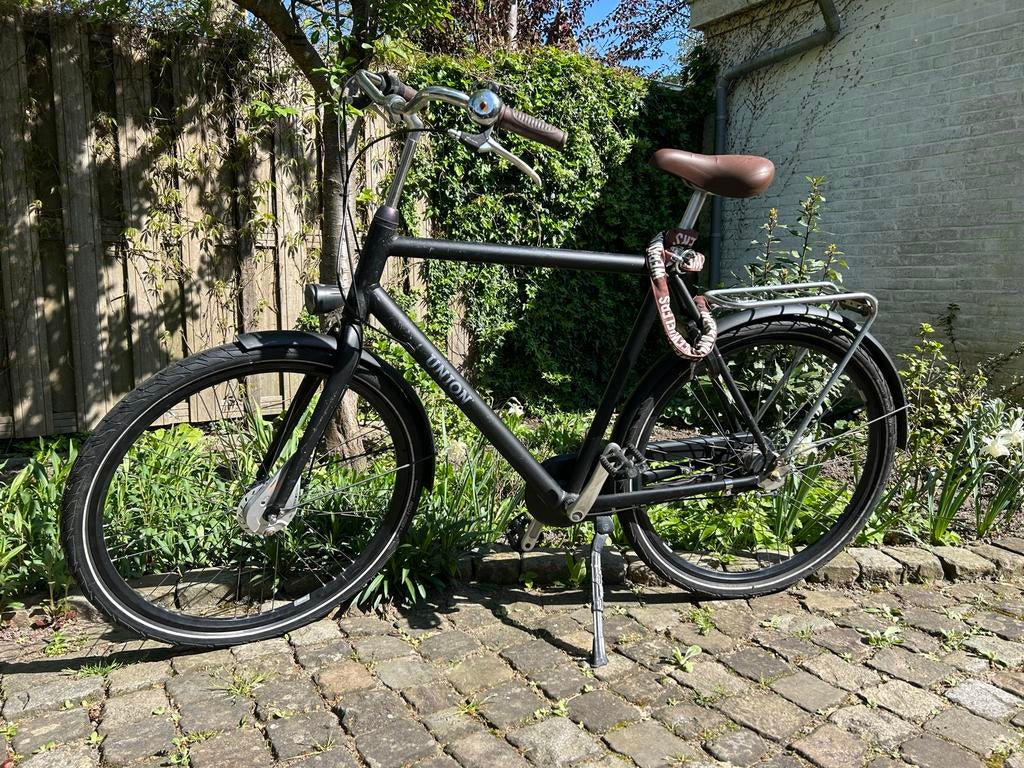 Union herenfiets - Stevige stadsfiets, Fietsen en Brommers, Fietsen | Heren | Herenfietsen, Gebruikt, Velgrem, Versnellingen, 57 tot 61 cm