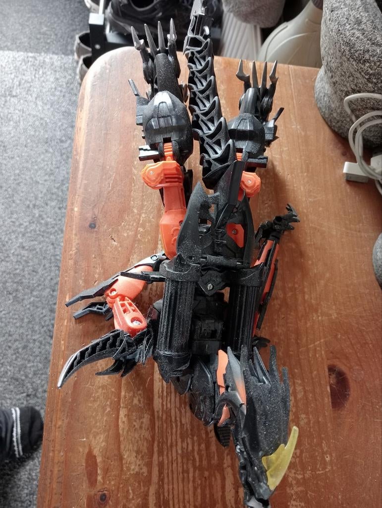 Transformer actiefiguur figure draak, Verzamelen, Transformers, Gebruikt, Overige generaties, Decepticons, Ophalen of Verzenden