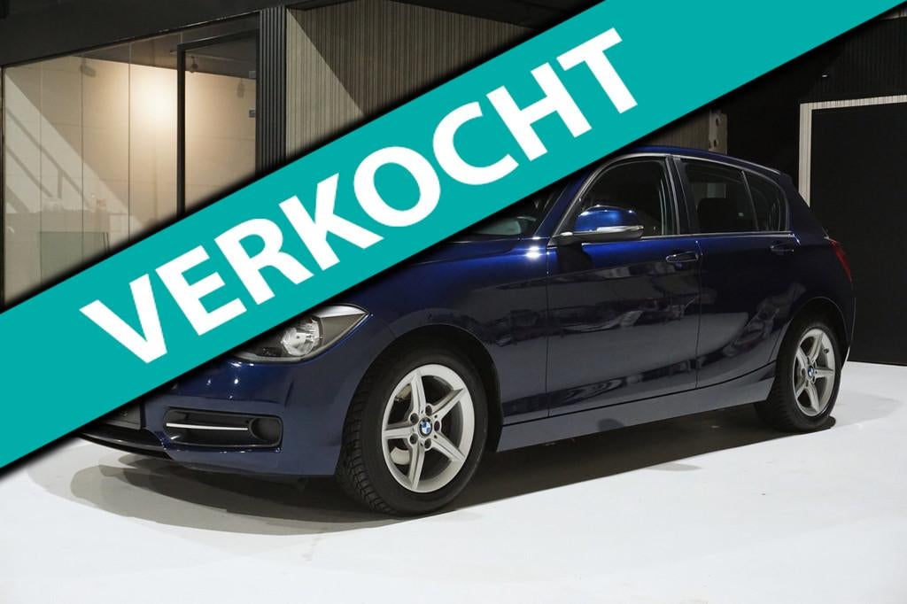 BMW 1-serie 116i Business Sport Airco Cruise Mfs Lmv Elek Rm, 1-Serie, Euro 5, Gebruikt, Zwart