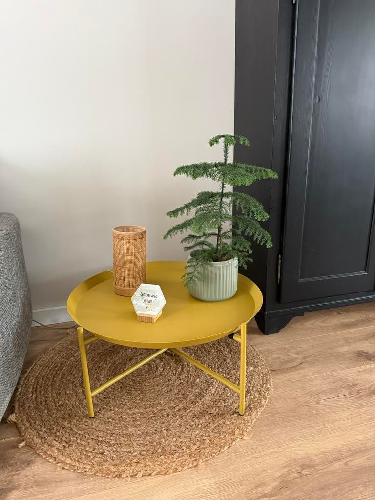 Bijzet/salontafel, Ophalen, 50 tot 100 cm, Rond, Zo goed als nieuw