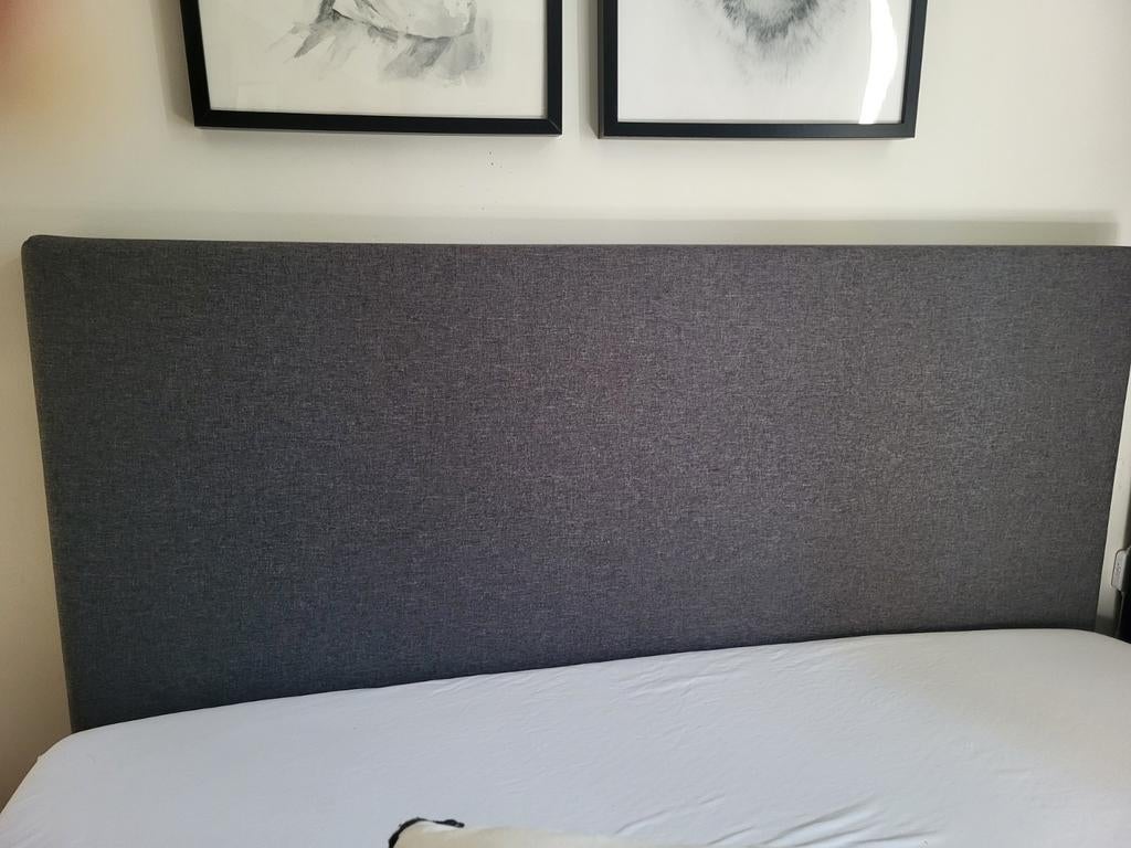 Nieuw grijs hoofdbord voor bed 140 cm, Ophalen, 140 cm, Nieuw, Tweepersoons