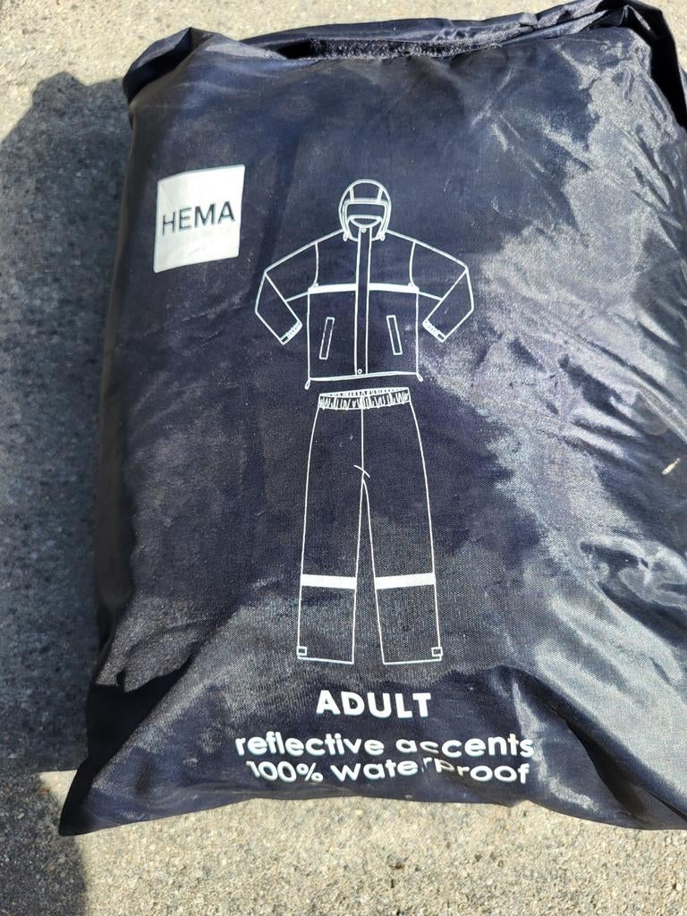 Hema regenpak maat L zwart zgan, Ophalen of Verzenden, Zo goed als nieuw, Regenpak, Heren