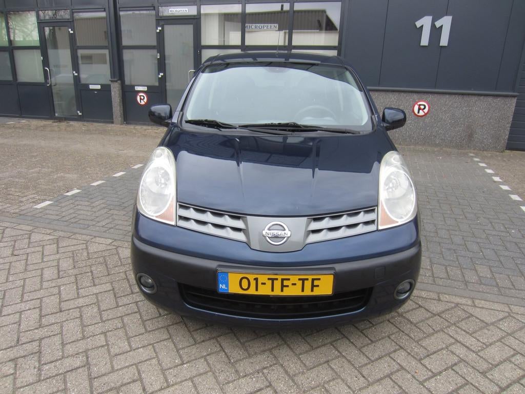 Nissan Note 1.4 First Note Airco NAP! APK!, Voorwielaandrijving, 4 cilinders, Blauw, Metallic lak