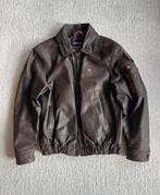 State Of Art Mille Miglia Bruine Leren Jas Maat M, Kleding | Heren, Jassen | Winter, Ophalen of Verzenden, Zo goed als nieuw, Maat 48/50 (M)