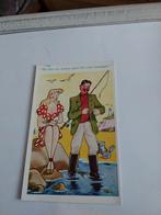 VISSER MET VROUW: "MY FLIES ARE ALWAYS OOEN FOR NEW BUSINESS, Ophalen of Verzenden, Voor 1920, Overige thema's