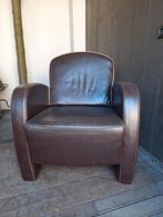 2x lederen fauteuils, Huis en Inrichting, Fauteuils, Ophalen, 75 tot 100 cm, Leer, 50 tot 75 cm