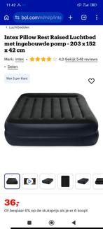 Intex Pillow Rest Raised Luchtbed opblaasbaar luchtbed, Ophalen of Verzenden, Ingebouwde pomp, Zo goed als nieuw, 2-persoons