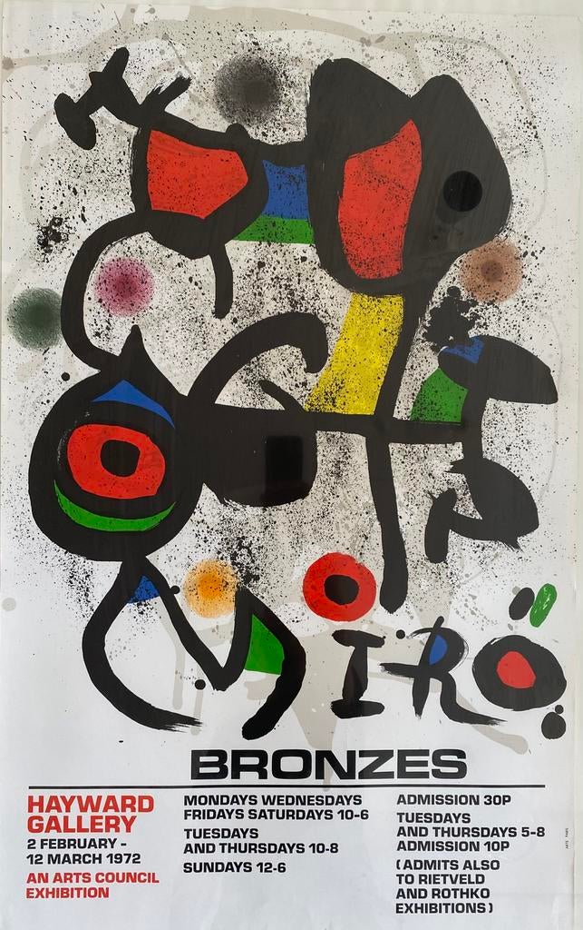 Miro tentoonstelling affiche Bronzes, Huis en Inrichting, Ophalen, Gebruikt, Onbekend, Print