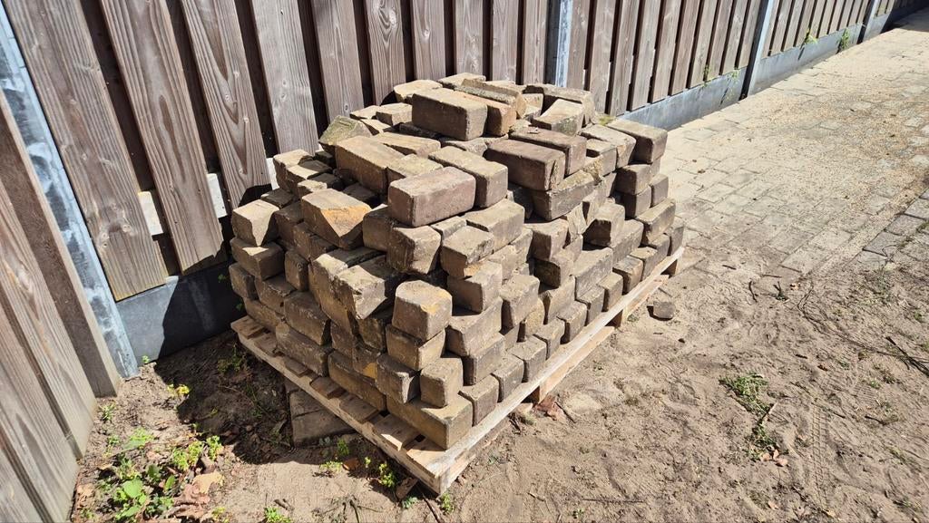 Gebruikte keiklinkers 20x10x9 voor tuin of bestrating, Tuin en Terras, Tegels en Klinkers, Ophalen, Gebruikt, Beton, Terrastegels
