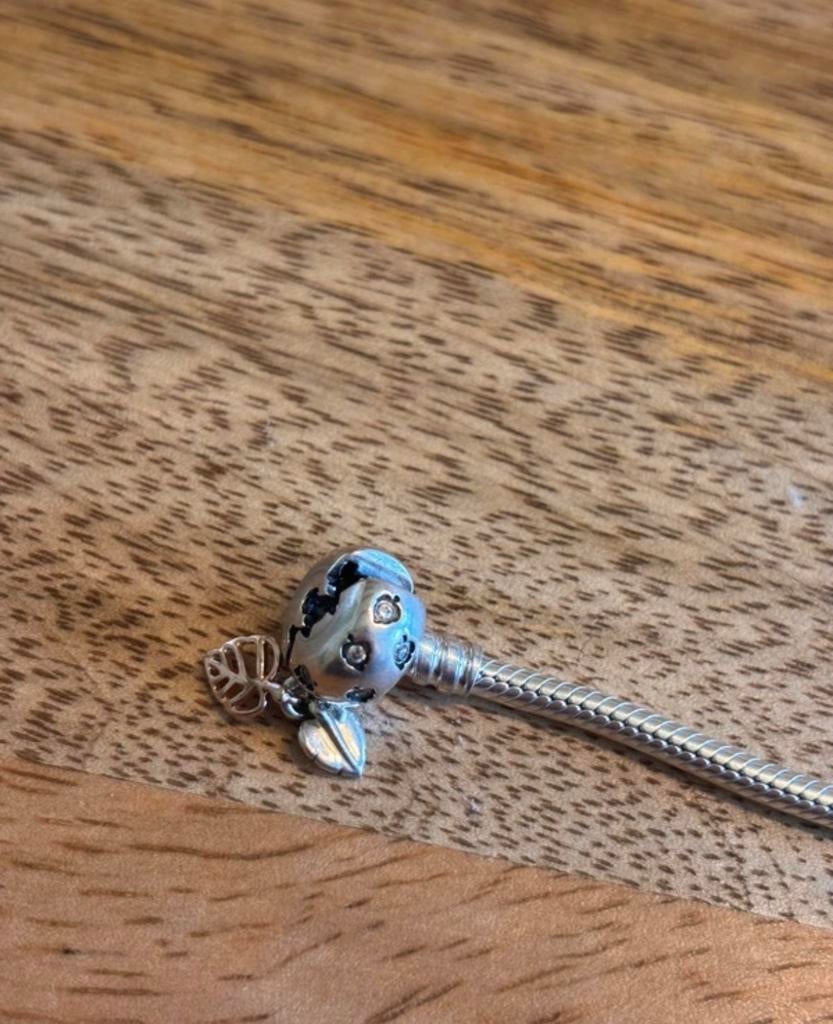 Pandora armband 19 CM, Gebruikt, Ophalen of Verzenden, Met bedels of kralen, Zilver