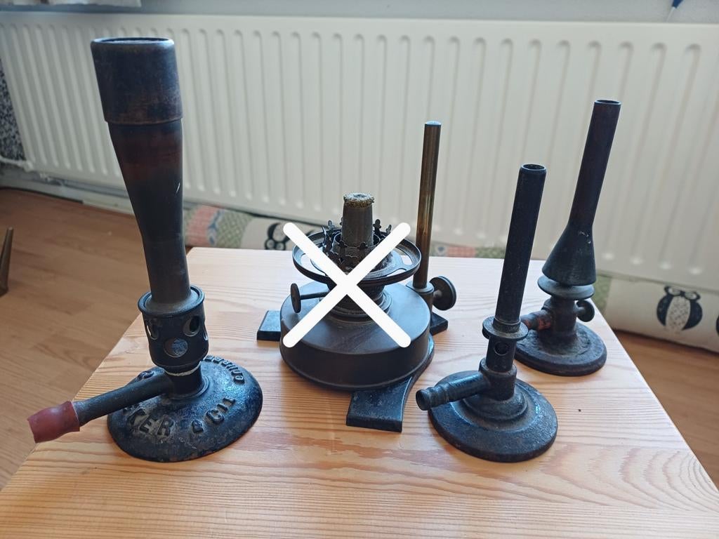 Collectie oude gasbranders, Antiek en Kunst, Ophalen of Verzenden
