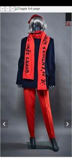 Prachtige collector rood sjaal van JC de Castelbajac wool, Maat 46/48 (XL) of groter, JC de Castelbajac, Ophalen of Verzenden