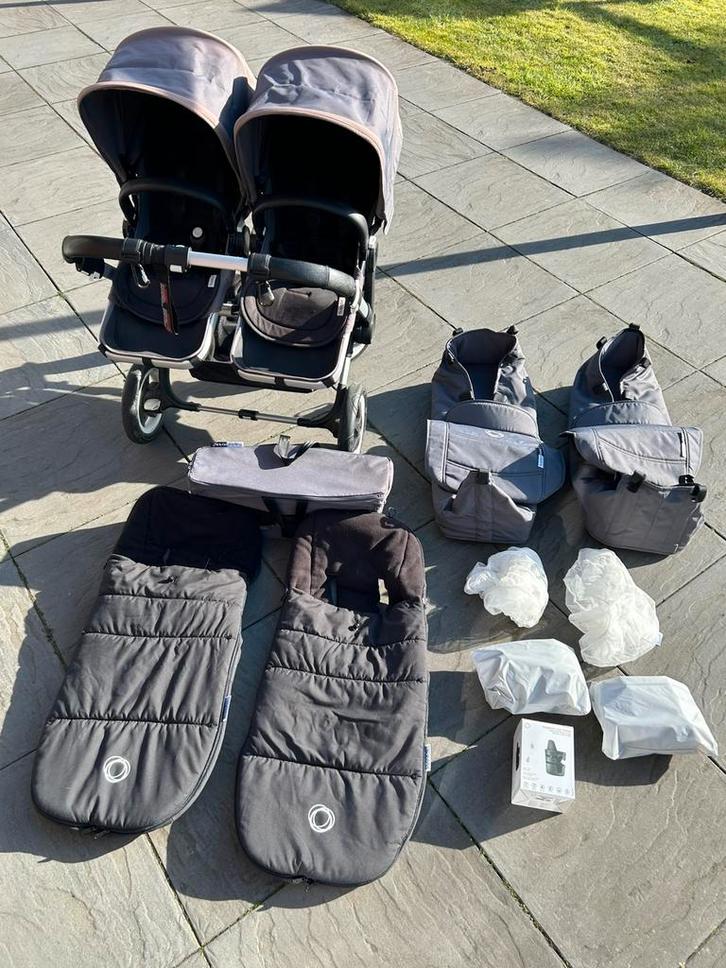 Bugaboo Donkey 2 Twin / Duo, Kinderen en Baby's, Kinderwagens en Combinaties, Gebruikt, Combiwagen, Bugaboo, Duowagen, Met reiswieg