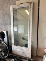 Zware deur hardhout met goed dubbelglas, Ophalen, Gebruikt, 80 tot 100 cm, Buitendeur
