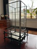 Decoratieve glazen lantaarn/ windlicht, Huis en Inrichting, Woonaccessoires | Kandelaars en Kaarsen, Overige materialen, Gebruikt