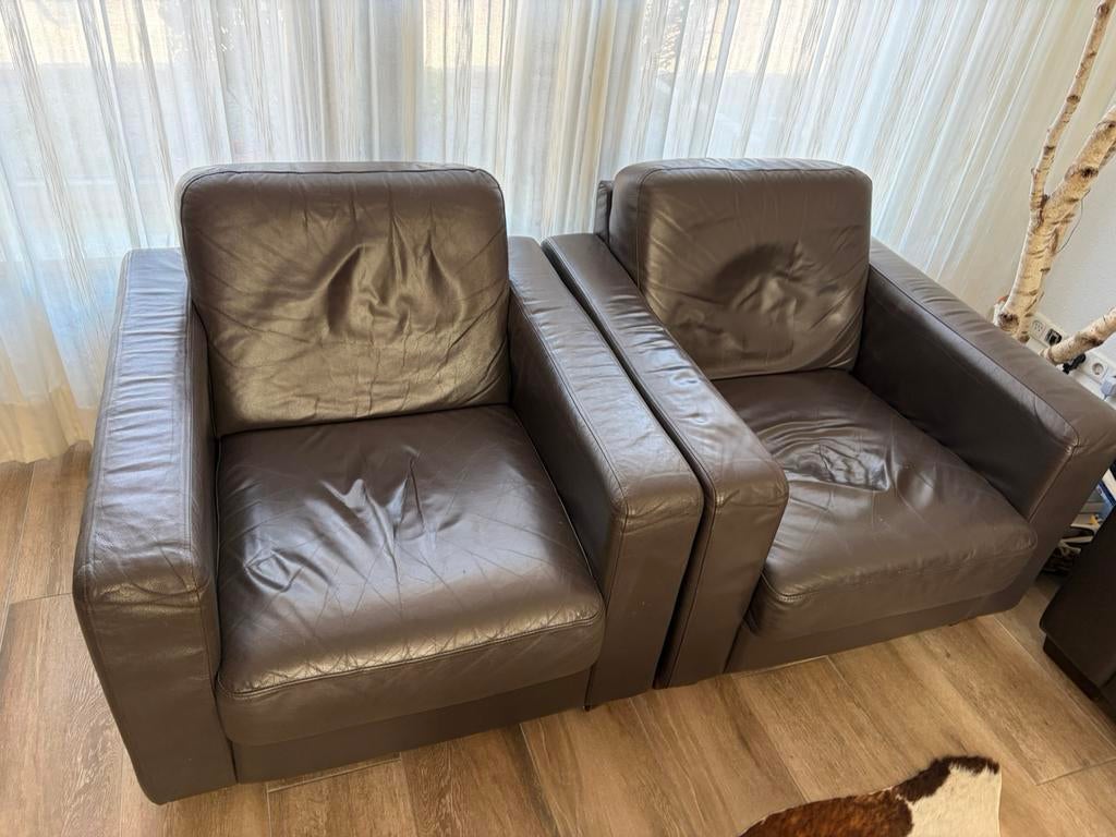 GRATIS. 2 fauteuils en zit bank, Ophalen, Zo goed als nieuw, 75 tot 100 cm