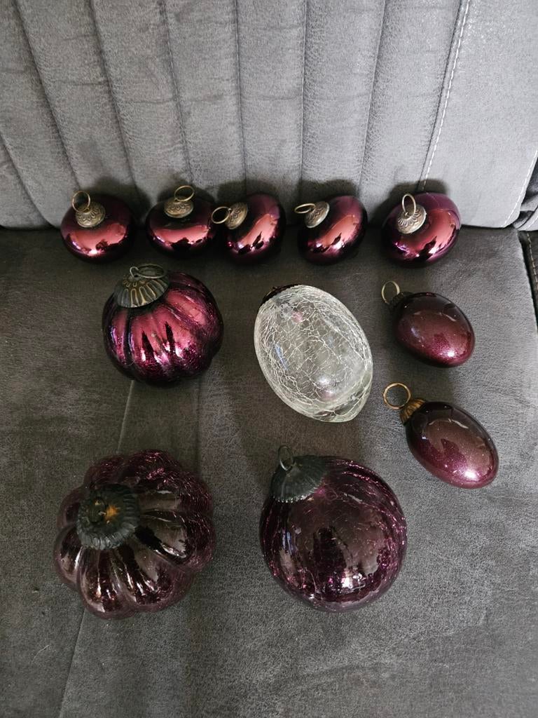 Mooi aantal glazen heksenballen met grote glazen kom., Diversen, Kerst, Ophalen