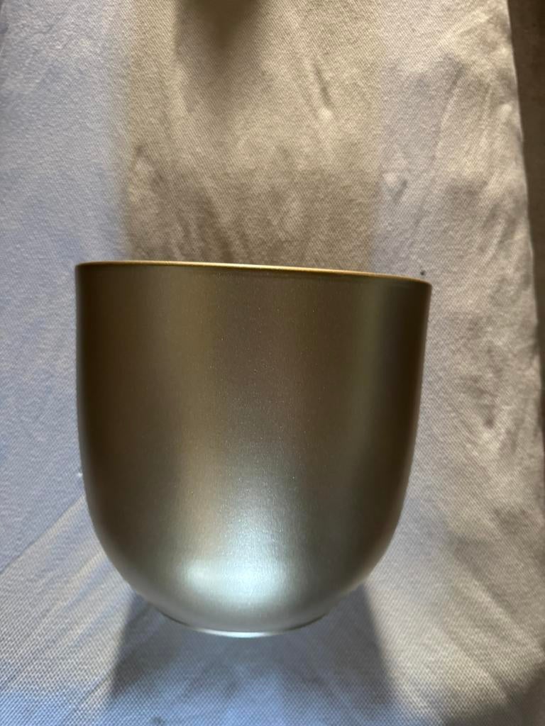 Grote bloempot goud, Tuin en Terras, Bloempotten, Rond, Ophalen of Verzenden, Zo goed als nieuw, Aardewerk