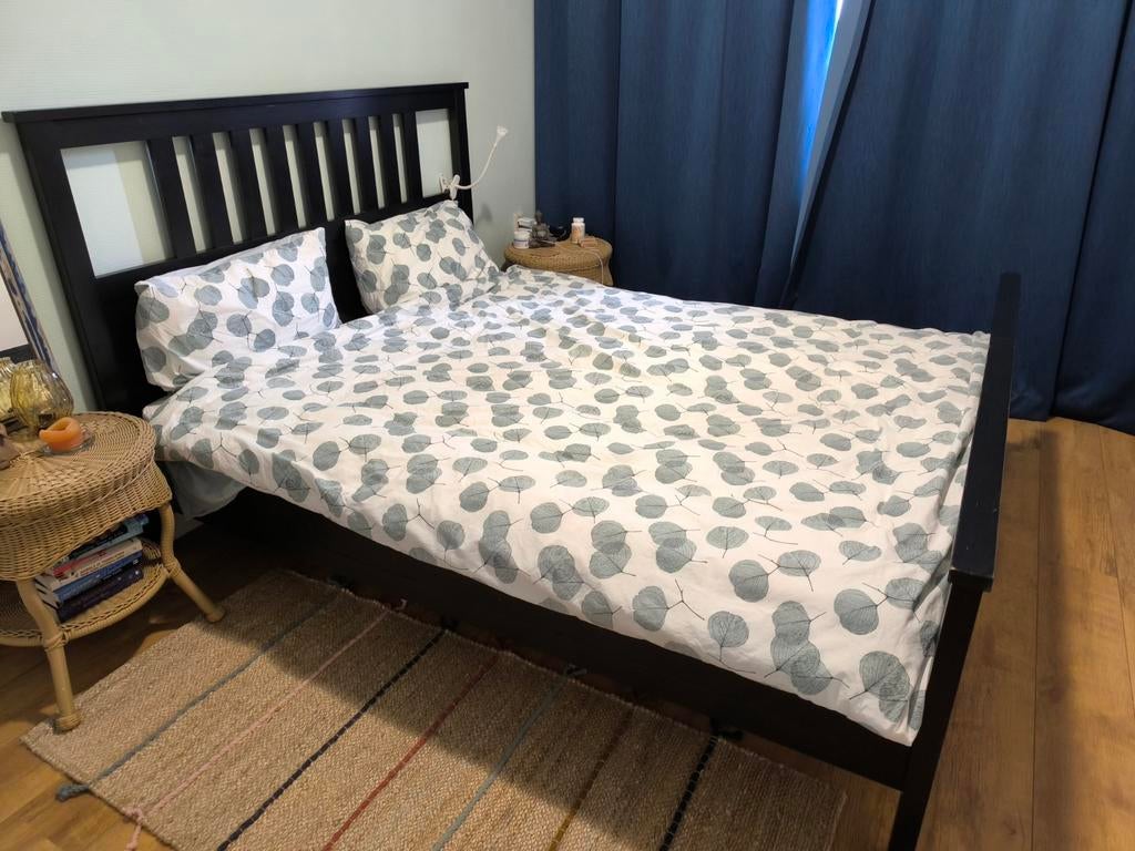 Hemnes Bed met lattenbodem 160 x 200, Gebruikt, Bruin, Tweepersoons, Ophalen of Verzenden