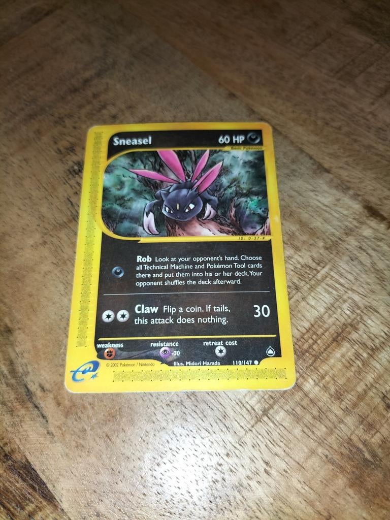 Sneasel Pokemon Kaart - Nieuwstaat, Ophalen of Verzenden, Nieuw, Losse kaart
