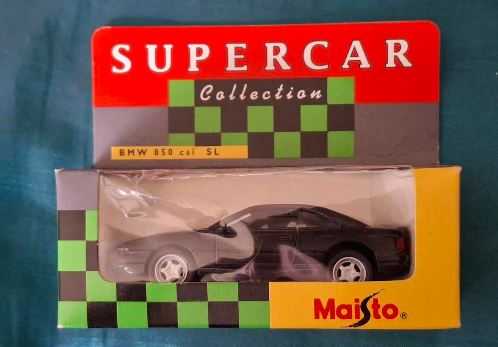 Maisto supercar collection BMW 850 csiSL zwart, Ophalen of Verzenden, Auto, Efsi